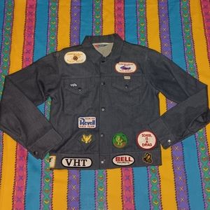 70s Toughskins Sears Vintage Denim Blue Jean Patches Jacket